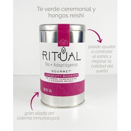 Té Verde LONGEVITY BOOSTER con Reishi – 150 g Orgánico sin Azúcar Ritual Gourmet