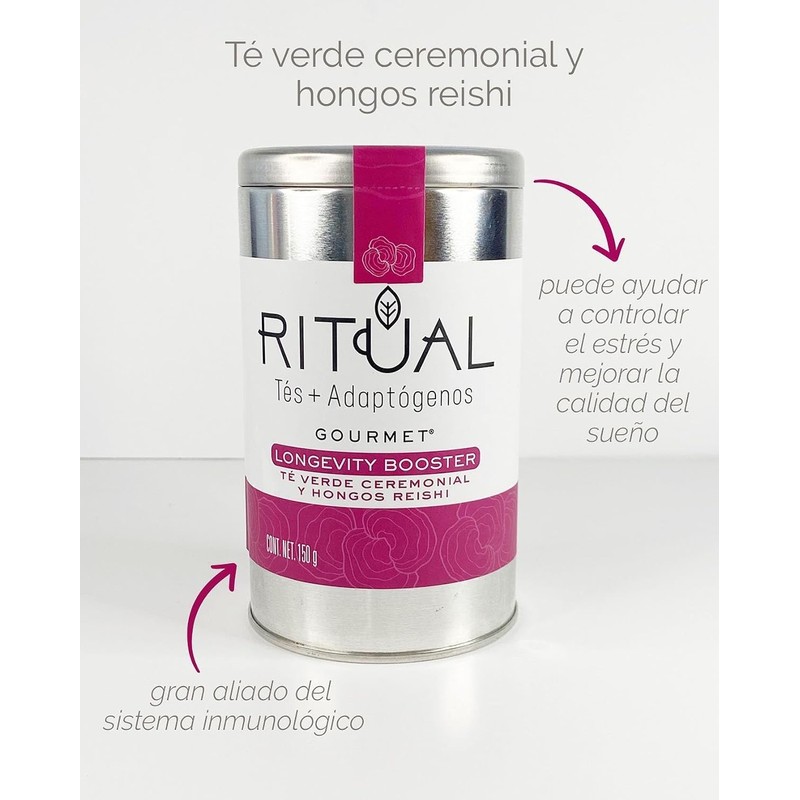 Té Verde LONGEVITY BOOSTER con Reishi – 150 g Orgánico