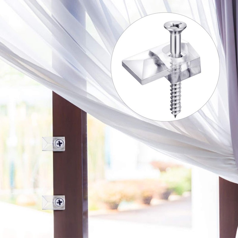 Blulu 20 Pack Mirror Holder Clips for 6 mm in