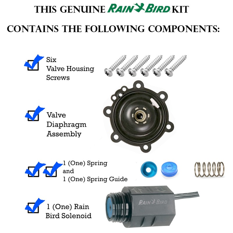 Contractor Rain Bird 075-DV Series Valve Rebuild Kit w/Diaphragm Repair