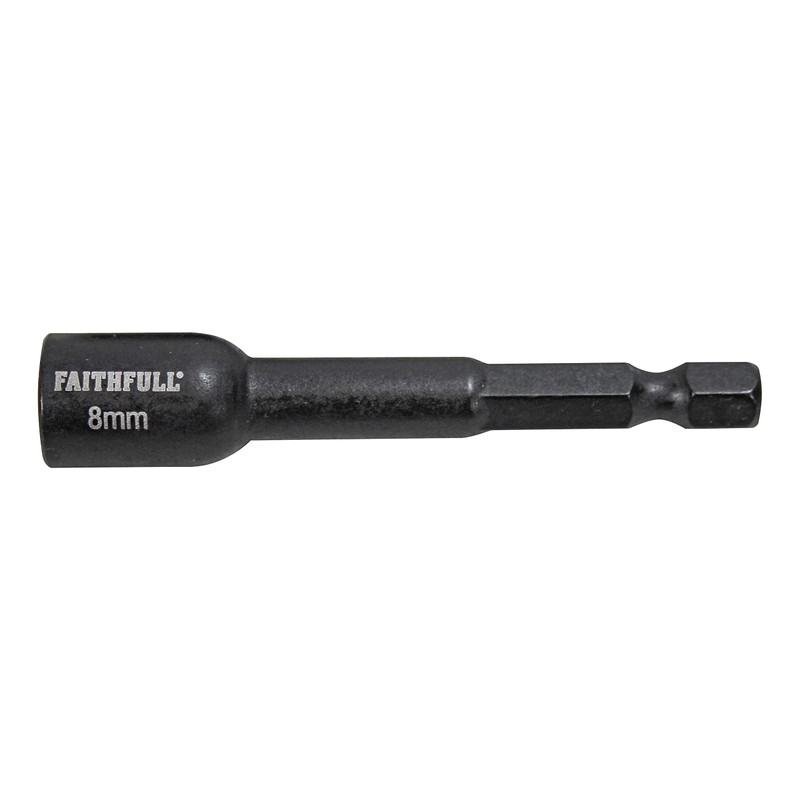 Faithfull FAISBMNUT8I Magnetic Impact Nut Driver 8mm x 1/4in Hex