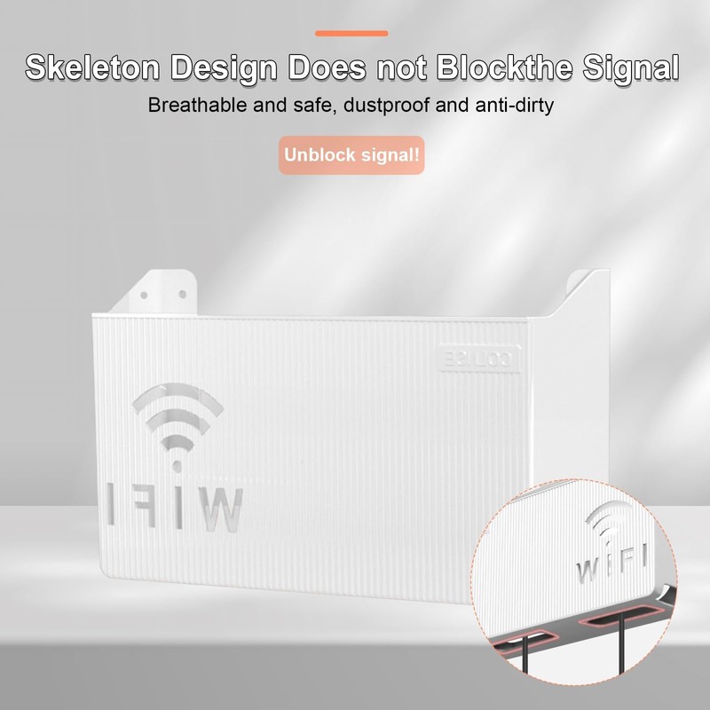 JAONLD WiFi Router Storage Box, Router Hide Storage Box, Shelf