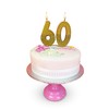 TalkingTables6 Birthday CandleCake TopperSingleGold Glitter