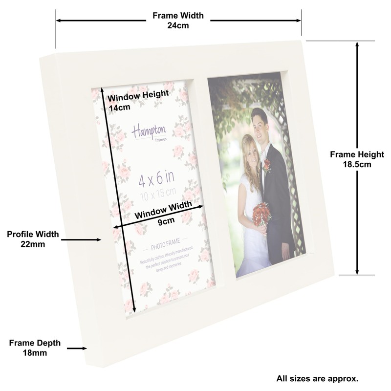 Hampton Frames GALLERY White Split double frame - Two 4x6