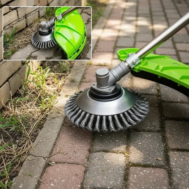 Cabezal De Alambre De Acero Para Deshierbe Universal De 8''