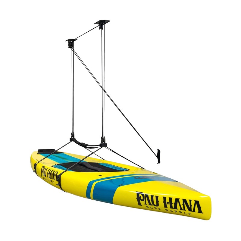 StoreYourBoard Standup Paddleboard and Surfboard Ceiling Storage Pulley System, Garage