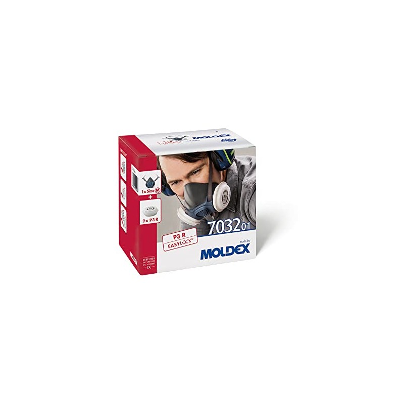 Moldex 7032 P3 R Half Mask FFP3 - Pre-assembled