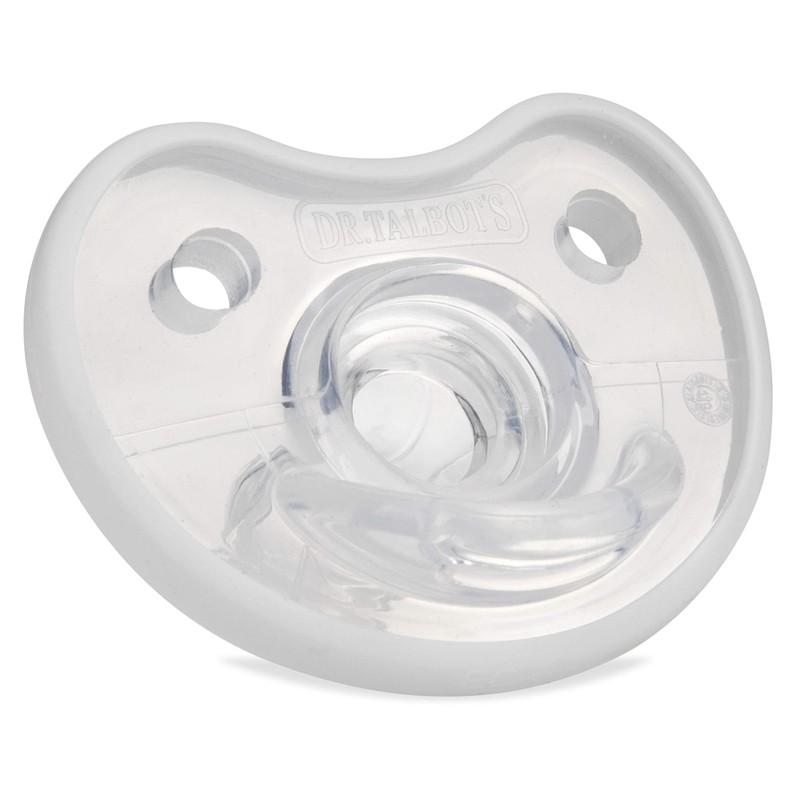 Dr. Talbot's Soft-Flex Orthodontic Pacifiers 0-6 Months, Aqua/White, 2 Pack