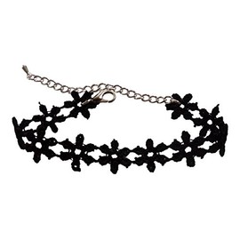 dunns-jewels Cute 10mm Black Daisy lace Choker Choker