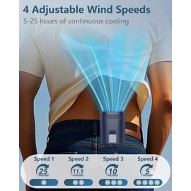 Waist Fan Clip On Shirt Fan-Mini Light Weight Portable Fans that Blow Cold Air,Small Personal Battery Powered Fans,Belt Body Under Shirt AC Cooler,Quiet Wearable Hanging Neck Fan for Women Men Kids