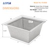 Leyso Stainless Steel Floor Sink Top Hang Basket Strainer Sink