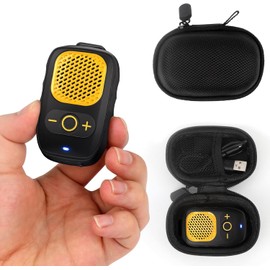 Wearable Bluetooth Speaker Magnetic- 30H Working Time Clip-On Wireless Jobsite Pro Water-Resistant IP6 Portable Speaker Built-in Mic for Hands-Free Music and Calls, Yellow