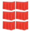Sourcing Map 6 Pack Red Plastic Table Skirts, 29x14ft, Rectangular,