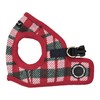 Puppia Festive Vest Dog Harness Step-in Warm Winter Checkered Pattern