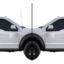 Hill Country Vinyl American US Flag [Pick Color/Size] Vinyl Decal Sticker for Laptop/Car/Truck/Window/Bumper (3.5in Subdued Pair, Gloss Metallic Silver)