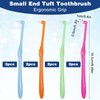 8Pcs Soft End Tuft Toothbrush Orthodontic Tapered Brush Detail Cleaning