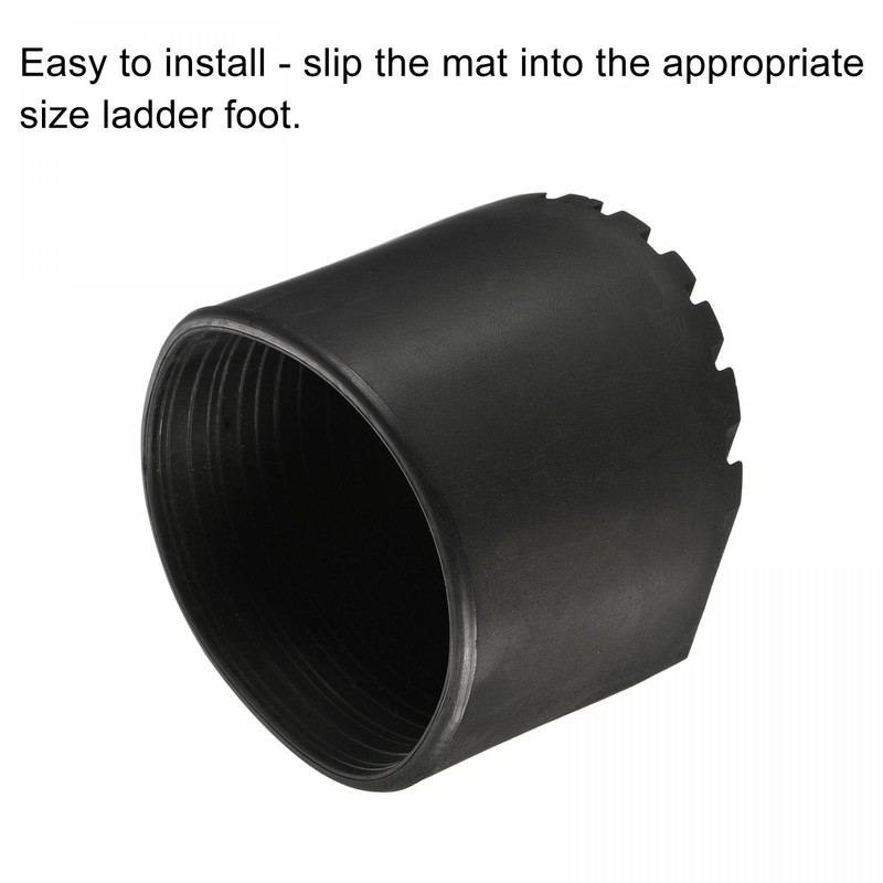 sourcing map Ladder Non-Slip Feet Mat 68mm ID Rubber Round