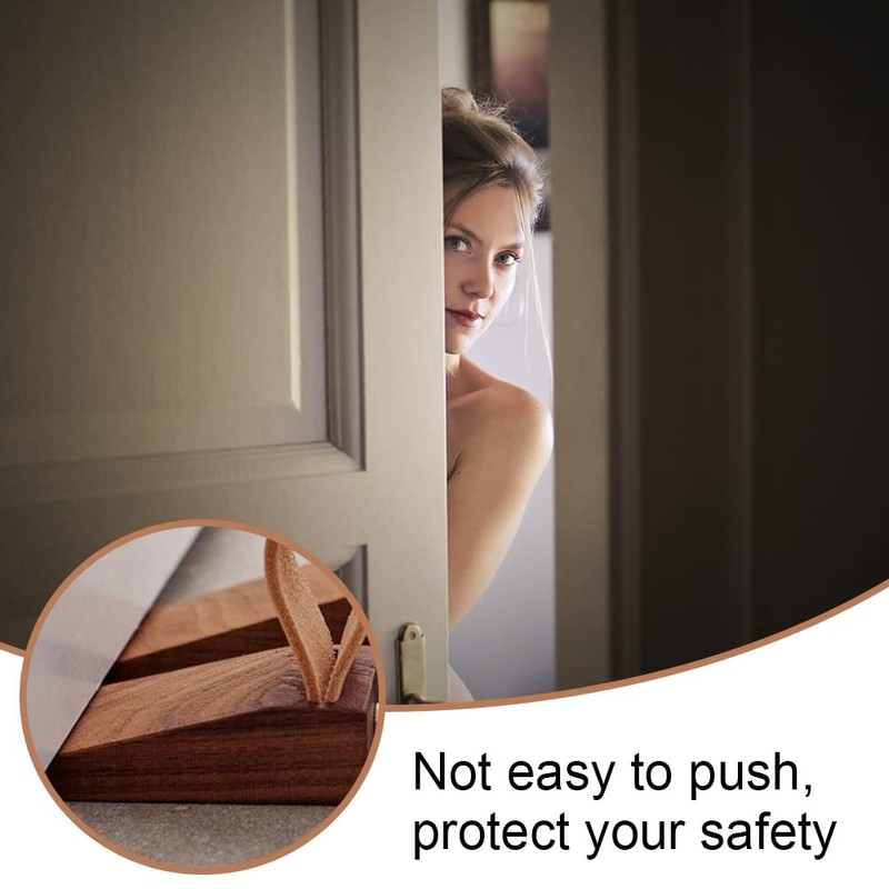 SuKeYuan 1 Pcs Door Stopper Non-Slip Wooden Door Wedge Wedges