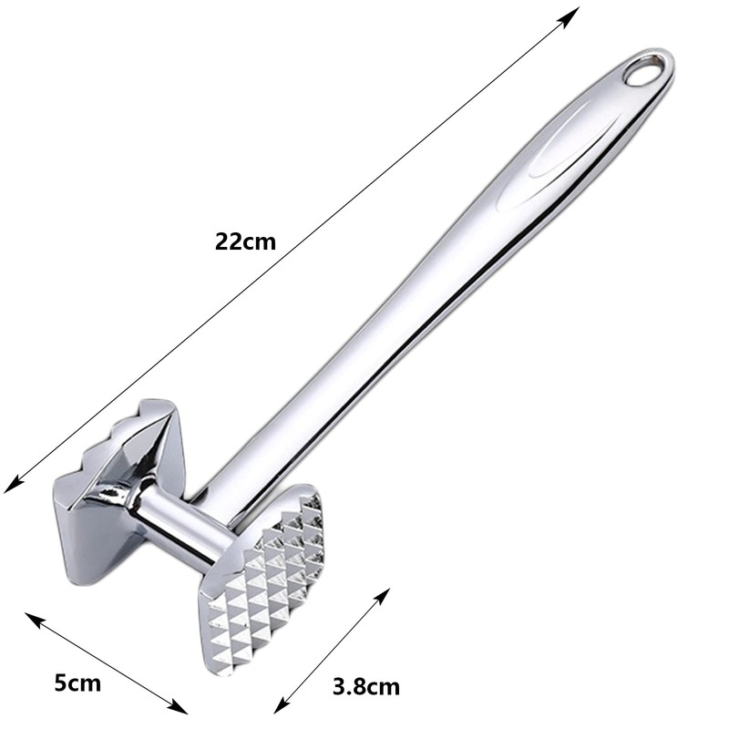 Meat Tenderizer Hammer, Double Side, Heavy Duty Stainless Steel Meat