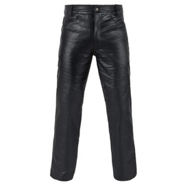 Premium Leather Pants (40 Inches Waist) Black