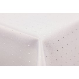 Punkte damask tablecloth by First-Tex, Polyester, creme/champagner, 135x180
