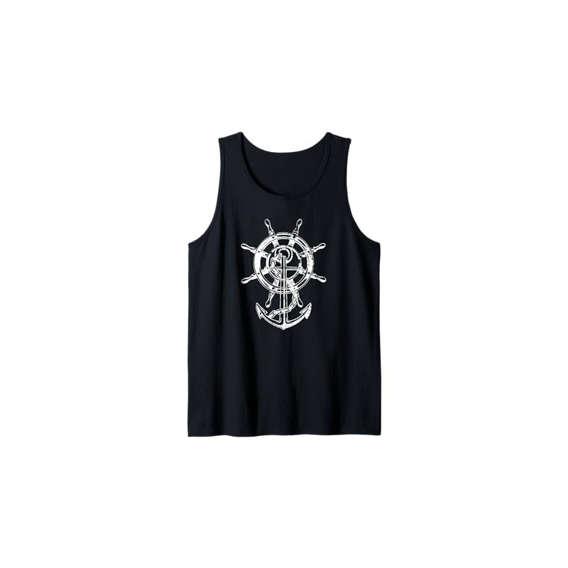 Ancora & Timone Regalo Originale Capitano Nave Uomo Donna Canotta