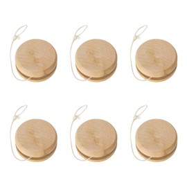 XNHIU Wooden Yoyos Beginner String Trick Ball Kids Toys with Sturdy Strings Wood Drawing DIY Toy Wooden Yoyos Ball Toys for Children (12)