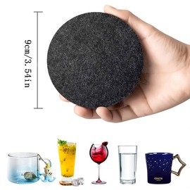 Pack of 20 round felt coasters, felt coasters for glasses, felt coasters, felt coasters, glasses felt coasters, table coasters, felt coasters for coffee cups, bars