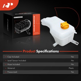 A-Premium Engine Coolant Overflow Recovery Reservoir Tank [with Cap] Compatible with Ford Courier 2008 2009 2010 2011 2012 - Front Side
