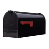 Solar Gibraltar Mailboxes Elite Large Capacity Galvanized Steel Black, Post-Mount Mail