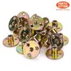 20 pcs 3/8"-16 Carbon Steel Round Base T-Nuts, Heavy-Duty Flange