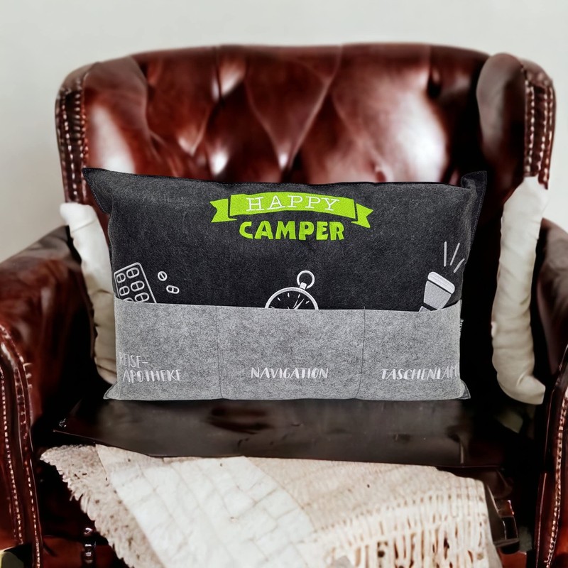 BUSDUGA 4128 Camper Cushion with 3 Pockets 57 x 37