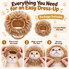 Lion Mane Pet Hat for Cat Dress-Up – Elastic Headgear