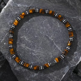 Unbranded Tiger Eye Hematite Beads Healing Protection Strength Luck Attract Men's Bracelet