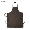 HARFINGTON 2 Pack Kitchen Cooking Aprons 90x69cm Adjustable Bib Waterproof