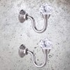 IMIKEYA 4 Pcs Clear Crystal Curtain Rope Holdbacks Wall Mounted