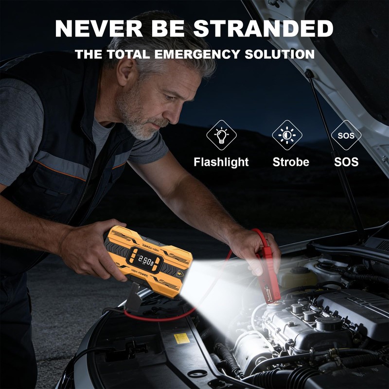 Nuynix Jump Starter with Air Compressor, 3000A Portable Car Battery