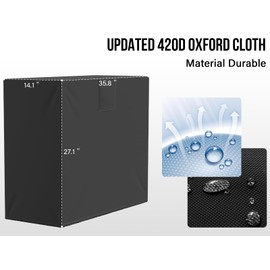 BEWAVE Mini Split Air Conditioner Cover for Outside Compressor Units Waterproof AC Cover with Vent Hole for Outdoor Mini Split System AC Unit Fits up to 35.8 x 14.1 x 27.1 inches