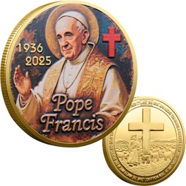 266th Pope Francis 1936–2025 Commemorative Challenge Coin – Limited Edition Catholic Memorial Token – Religious Collectible Gift for Collectors, Believers, and Spiritual Reflection