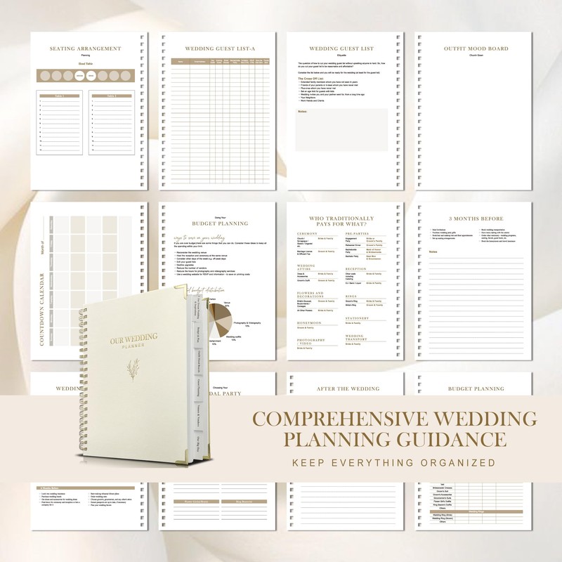 WeddingGiftsWedding Wedding Planner Book and Organizer for Bride - Elegant