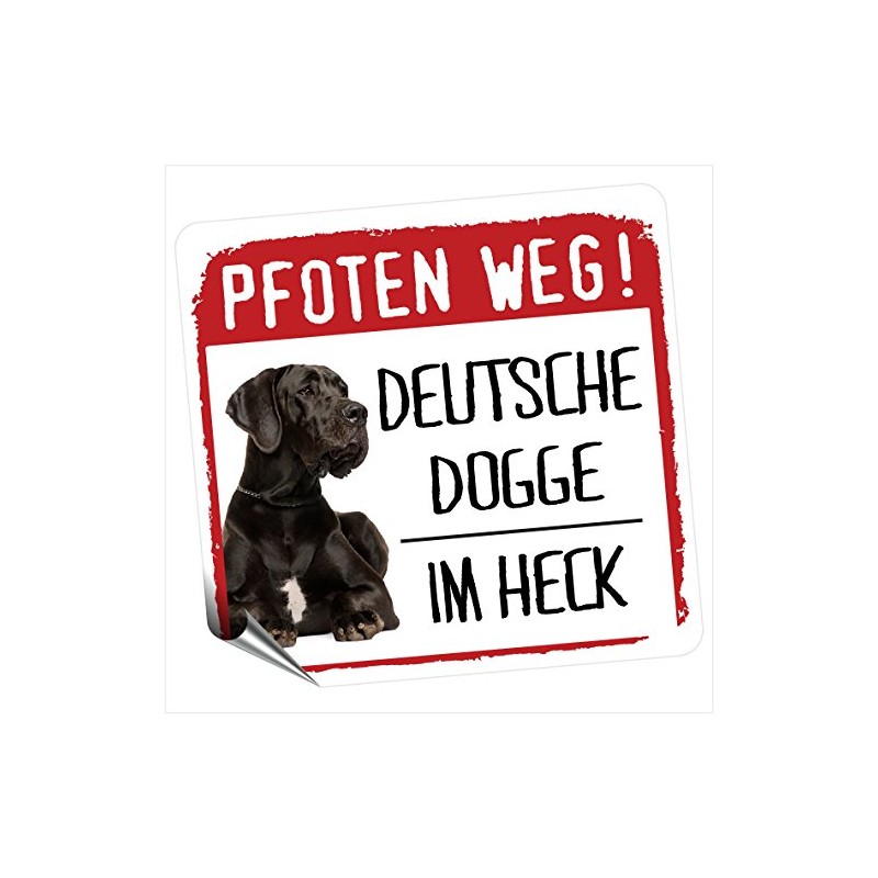 Dog Motif 1 Paw Away Small Car Sticker Dog Sticker