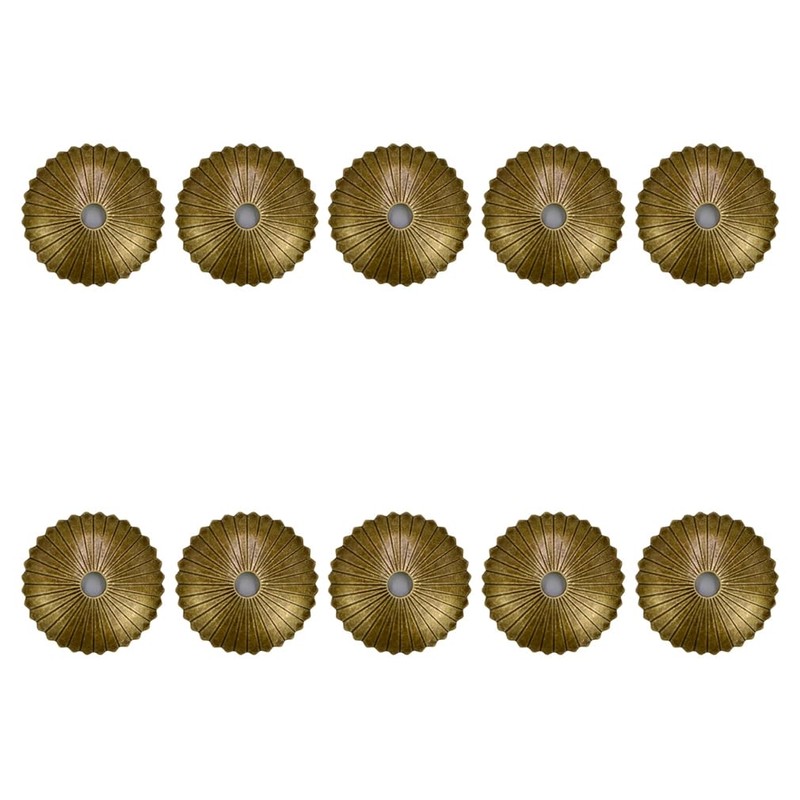 Tiazza 10Pcs Radial Brass Backplate Washers Classical Furniture Decoration Gasket