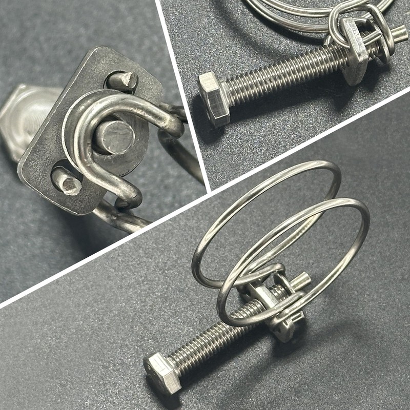 12 PCS Adjustable Double Wire Hose Clamps,304 Stainless Steel Hose