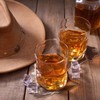 Hushee 12 Pcs Cowhide Coasters Round Natural Leather Cowhide Drink