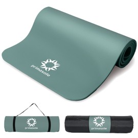 Primasole 1/2-Inch Extra Thick NBR Yoga Mat with Enhanced Stability - Textured Design, Lightweight Mat with Carrying Strap & Case for Yoga, Pilates, Gym & Home Use (Multiple Colors)