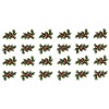 Captive Decals Christmas Green Holly Red Berry 24 pcs 7/8"