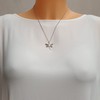 Kiara Jewellery 925 Sterling Silver Dragonfly Pendant Necklace Inlaid with