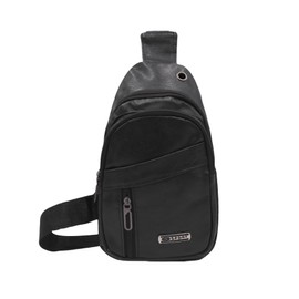 AMPOSSTO Crossbody Bag for Men Sport Sling Bag Men Hiking Travel Chest Bag Trendy Daypack Shoulder Bag Black