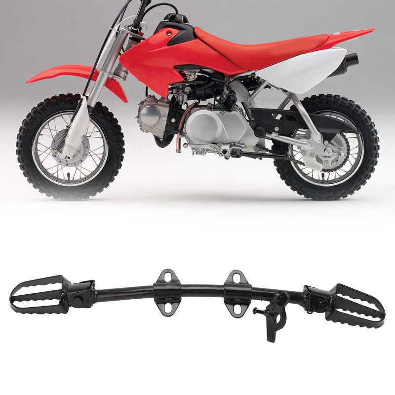 Camrusic Dirt Bike Foot Pegs, Steel Alloy Footpegs Mount Bracket