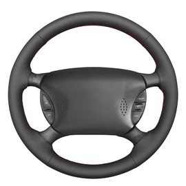MEWANT for Mustang Steering Wheel Cover 1994-2004 Hand-Stitched Leather Car Steering Wheel Wrap for Ford Mustang Accessories